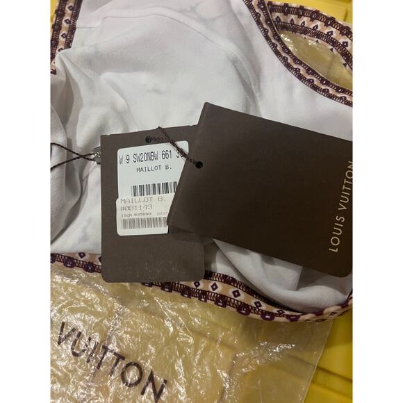 Louis Vuitton Vintage Y2K womens 38 One-Piece Swimsuit Paisley Print NWT luxury - Picture 9 of 10